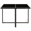 Miniatyrbillede 2 af 6: vidaXL havebord 109x107x74 cm polyrattan og glas sort