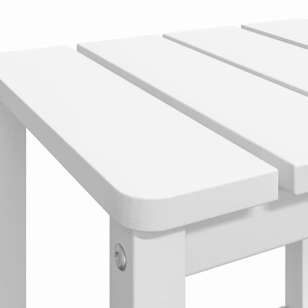 vidaXL Adirondack hagebord hvit 38x38x46 cm HDPE