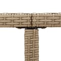 Miniatyrbild 7 av 10: vidaXL Trädgårdsbord beige 109x107x74 cm konstrotting och akaciaträ