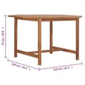 Miniatyrbilde 7 av 8: vidaXL Utendørs spisebord 110x110x75 cm heltre teak