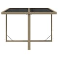 Miniatyrbillede 3 af 9: vidaXL havebord 109x107x74 cm polyrattan og glas beige