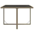 Miniatyrbillede 4 af 9: vidaXL havebord 109x107x74 cm polyrattan og glas beige