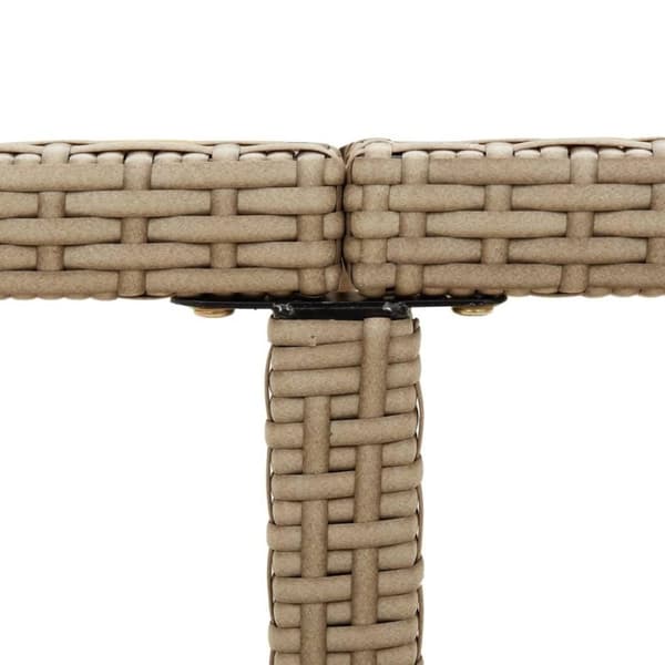 vidaXL havebord 109x107x74 cm polyrattan og glas beige