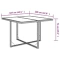 Miniatyrbillede 7 af 9: vidaXL havebord 109x107x74 cm polyrattan og glas beige
