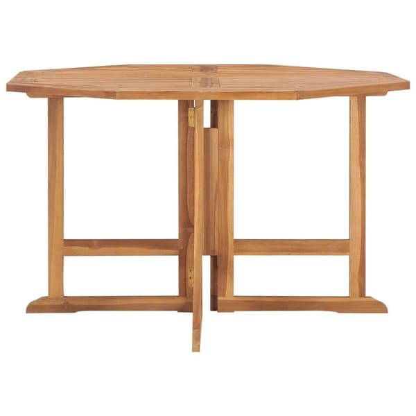 vidaXL Sammenleggbart hagespisebord 110x110x75 cm heltre teak