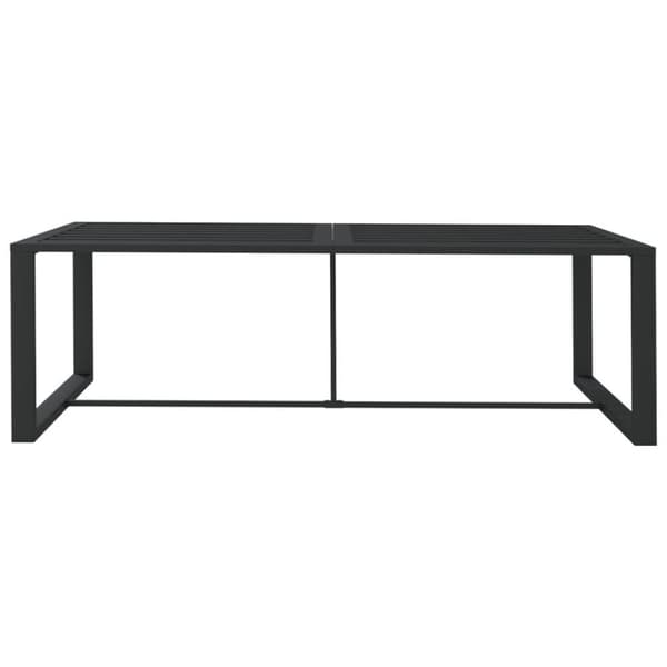 vidaXL Matbord för trädgården antracit 120x60x66 cm aluminium