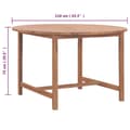 Miniatyrbilde 8 av 9: vidaXL Utendørs spisebord Ø110x75 cm heltre teak