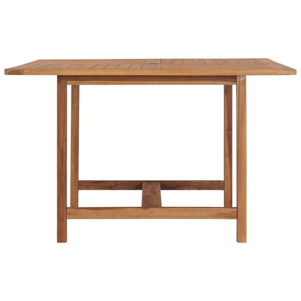vidaXL havebord 110x110x75 cm massivt teaktræ
