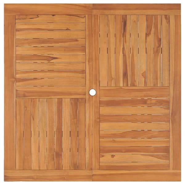 vidaXL havebord 110x110x75 cm massivt teaktræ