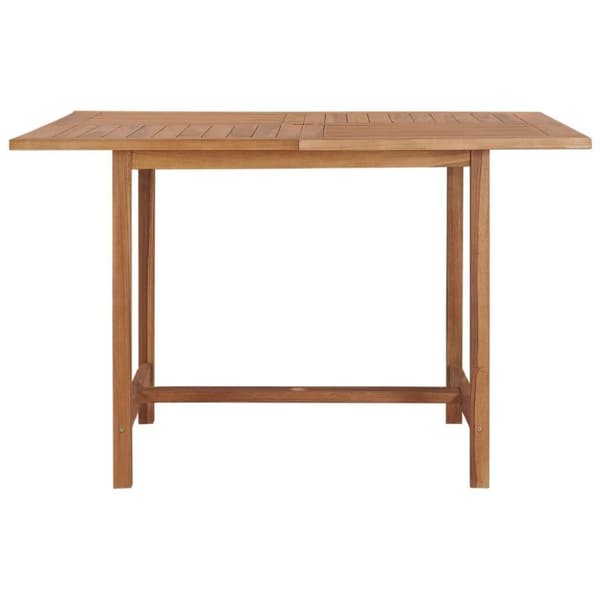 vidaXL havebord 110x110x75 cm massivt teaktræ