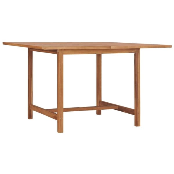 vidaXL havebord 110x110x75 cm massivt teaktræ