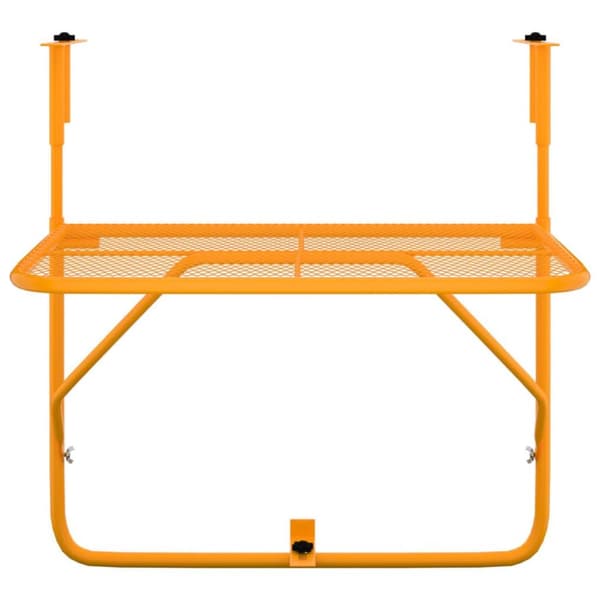 vidaXL Balkongbord gul 60x40 cm stål