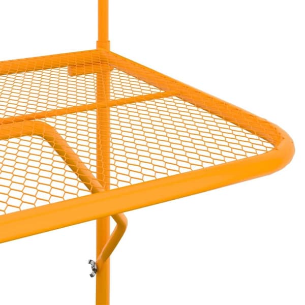 vidaXL Balkongbord gul 60x40 cm stål
