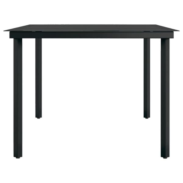 vidaXL havebord 200x100x74 cm stål og glas sort