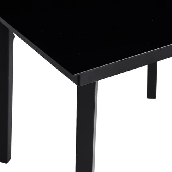 vidaXL havebord 200x100x74 cm stål og glas sort
