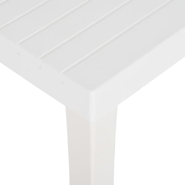 vidaXL Hagebord 150x90x72 cm PP hvit