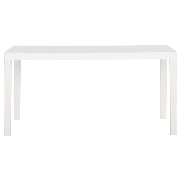 vidaXL Hagebord 150x90x72 cm PP hvit