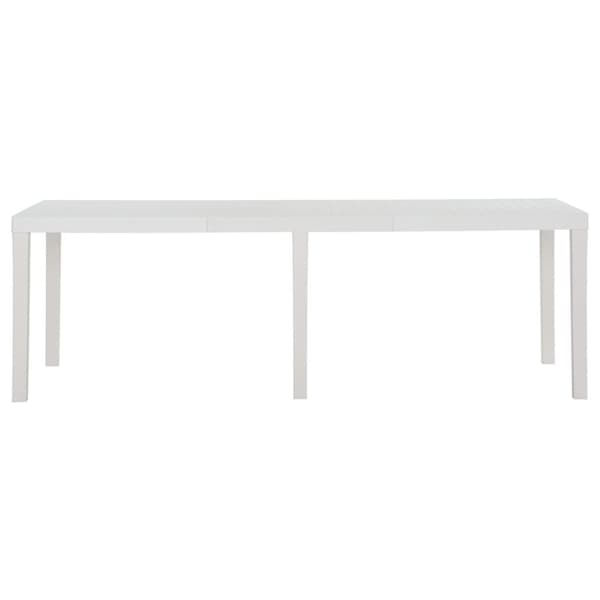vidaXL havebord 220x90x72 cm PP hvid