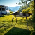 Miniatyrbild 11 av 11: Campingbord i aluminium, höj- och sänkbart, hopfällbart - svart