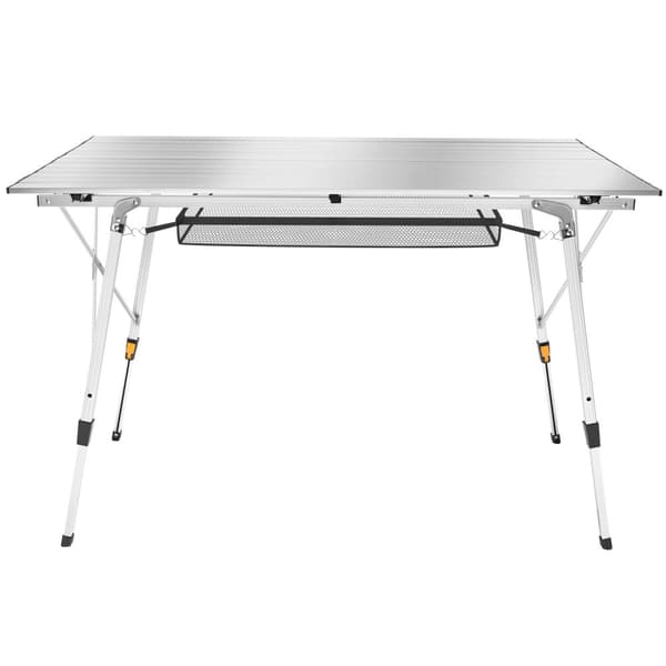 Foldebord Bastian, aluminium højdejusterbart - sølv