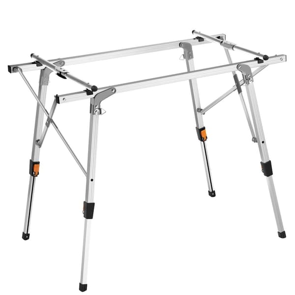 Foldebord Tina aluminium, højdejusterbart - sølv