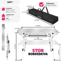 Miniatyrbild 6 av 11: Campingbord Tina i aluminium , hopfällbart, höj- och sänkbart - silver