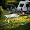 Miniatyrbild 9 av 11: Campingbord Tina i aluminium , hopfällbart, höj- och sänkbart - silver