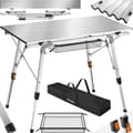 Miniatyrbild 1 av 11: Campingbord Tina i aluminium , hopfällbart, höj- och sänkbart - silver