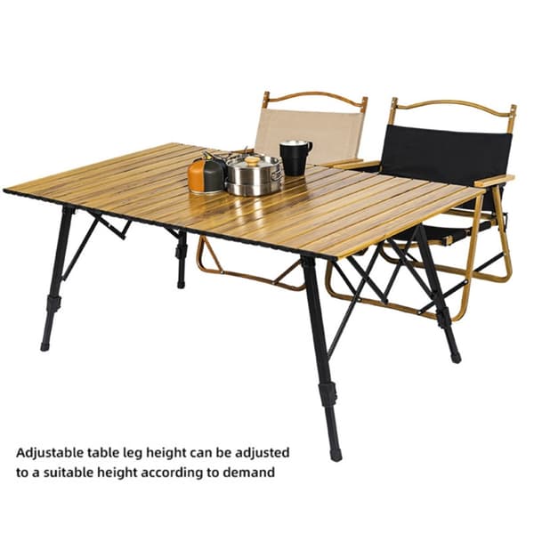 90x52cm Udendørs klapbord campingbord Roll Up Top