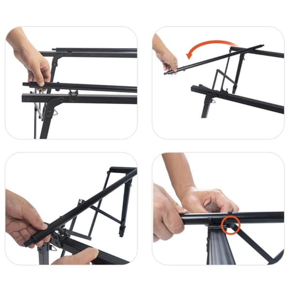 90x52cm Udendørs klapbord campingbord Roll Up Top