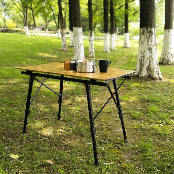 90x52cm Udendørs klapbord campingbord Roll Up Top