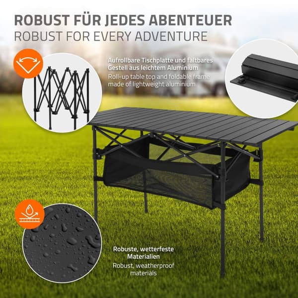 Hauki campingmöbel set 3 st. campingbord hopfällbart svart med 2 campingstolar svart, camping set för 2 personer med bärväska, hopfällbart