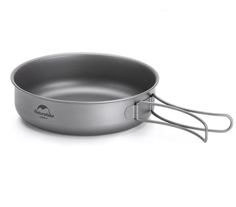 Campingstekpanna i Titan, Lättvikt, Ihopfällbart Handtag, TJP02