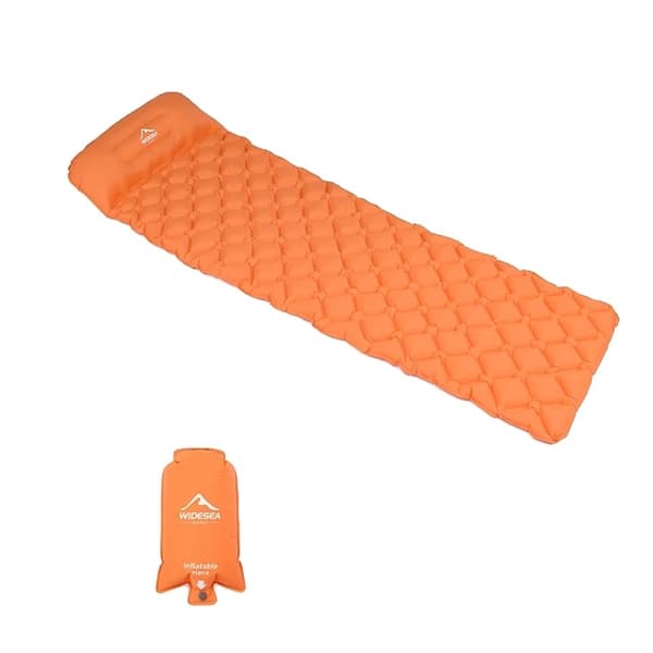 Camping Liggunderlag, Uppblåsbar Design, Ultralätt och Portabelt, Grön med luftkudde