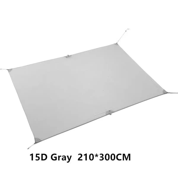 Kevyt retkeilytarppi, vedenpitävä 5000mm, kestävä 15D nailon,Harmaa 210x300CM