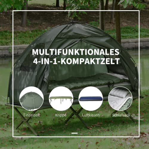 Campingbäddset, allt-i-ett-design, väderbeständig tält, snabb uppsättning