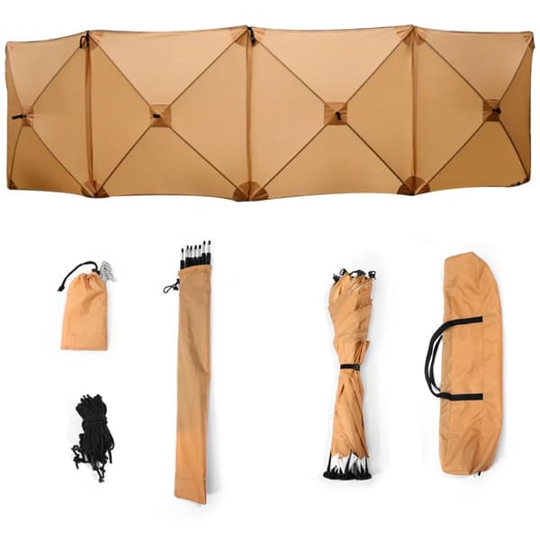 Camping Vindskydd, Vattentåligt Oxford-material, Bärbar design,4.8M