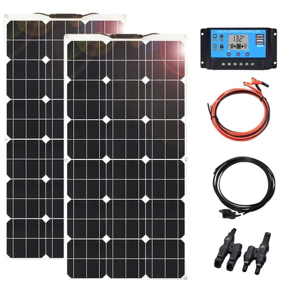 200W Flexibelt Solpanel Kit, Hög Effektivitet, Lättviktig och Portabel