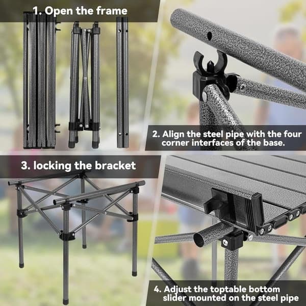 OBOSOE Campingbord, hopfällbart tabell