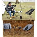 Miniatyrbild 6 av 6: OBOSOE Campingbord hopfällbart Svart; Rullbar bordsskiva; Hopfällbart bord; Trädgårdsbord
