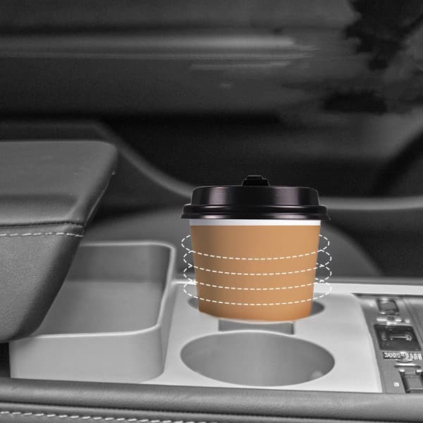 Koppholdere for Tesla Model Y/3, Center Console Insert Tray Organizer Grå
