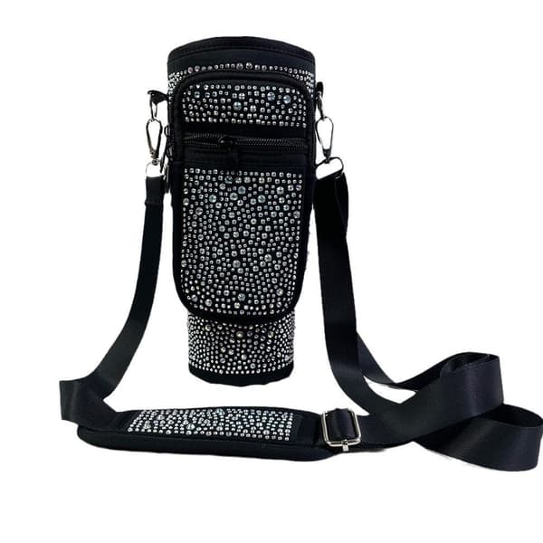 INF Bling vandflaske bæretaskeholder med justerbar skulderrem 40 oz