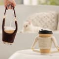 Miniatyrbilde 3 av 8: INF Avtakbar plysj kaffekopphylse for høst og vinter