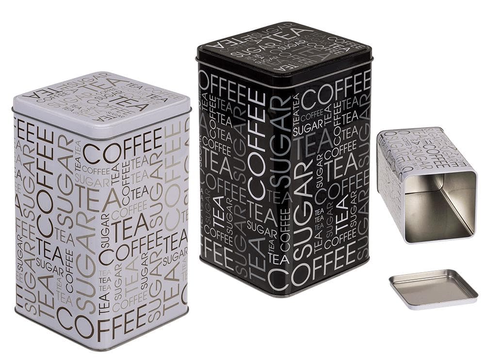 Plåtburk för Torrvaror - Burk till Kaffe / Socker Rektangulär