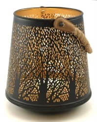 Victoria's Design Lanterne 14 cm Black forest metal cylinderlys lanterne