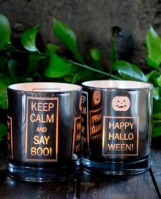 Majas Cottage lykta Halloween svart 9x10 cm