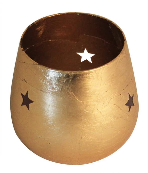 Vackra ljuslyktor i glas med gulddouble  ( 10 SET X 2 = 20 st)