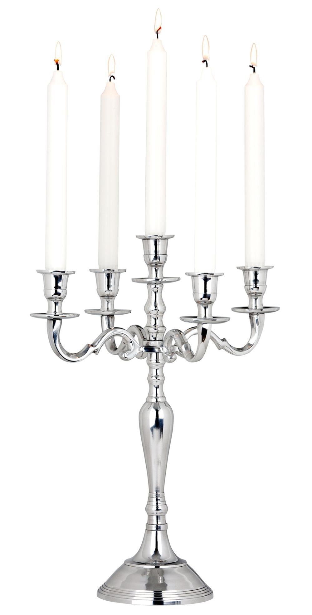 Kynttelikkö alumiinia 5 haarainen k 40cm