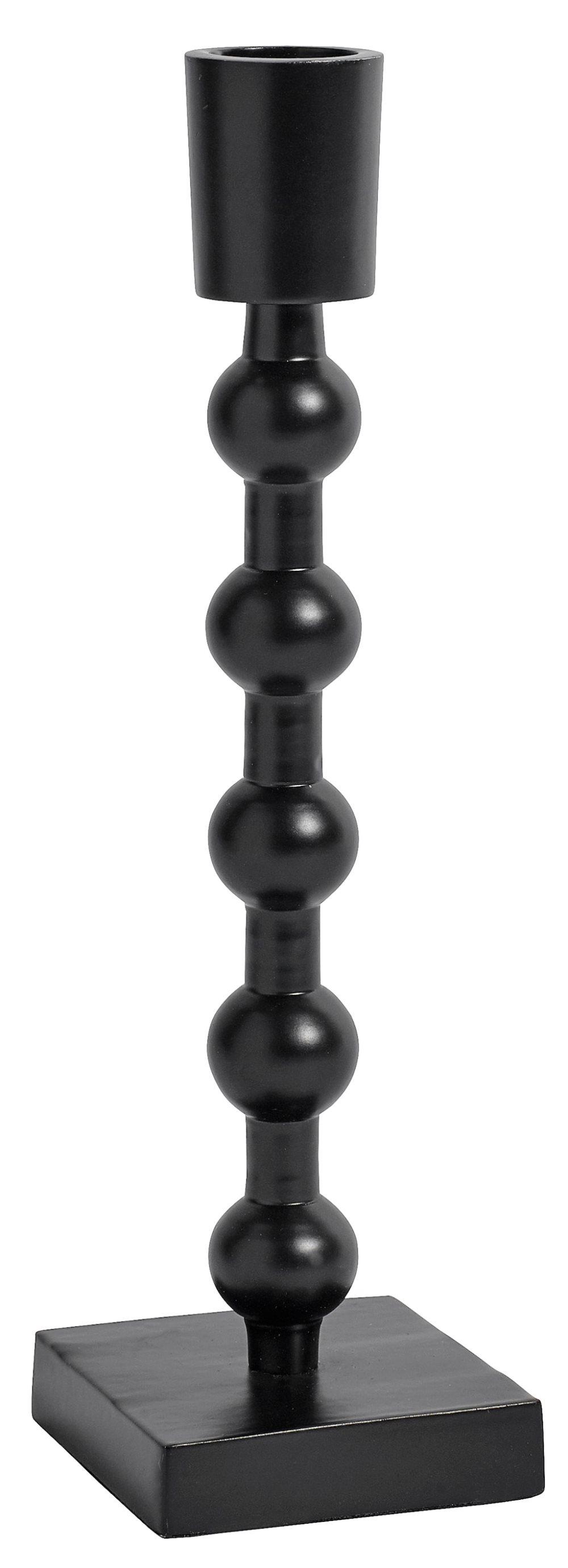 Kynttilänjalka raudasta 5 palloa 22 cm - Musta