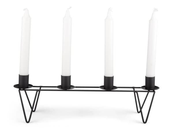 Advent lysestage Sort smed bordlampe